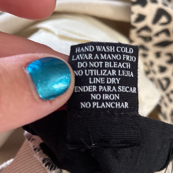 Short Tiger Animal Print Denim Mini Skirt Black & Tan No. One. Cares Size Small - Picture 5 of 5